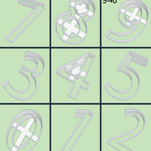 CORTANTES - NUMEROS SIMPLES CHICOS 5CM